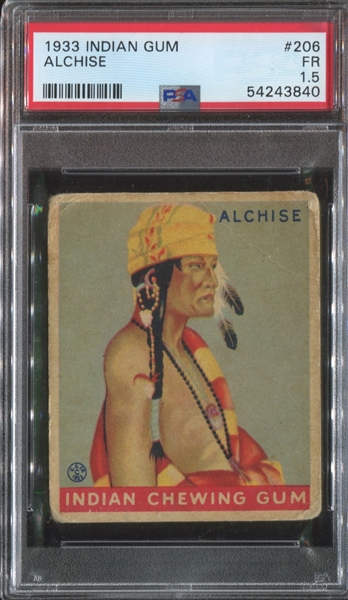 R73 Goudey Indian Gum #206 Alchise Series of 288 PSA1.5