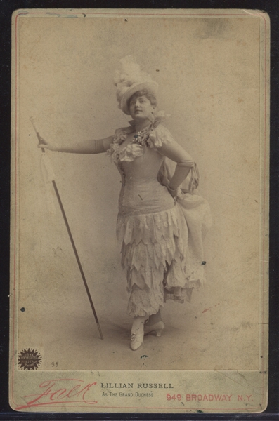 1890's B.F. Falk Actress Cabinet - Lillian Russell as The Grand Duchess