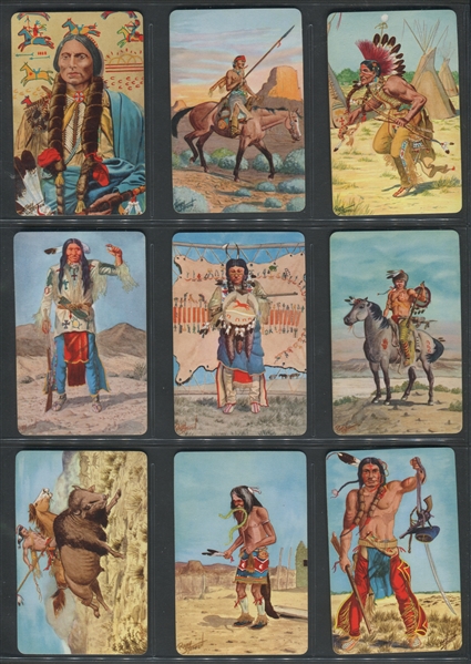 F279-8 Quaker Pack-o-ten Braves of Indian Nations Complete Set of (18) Cards