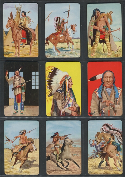 F279-8 Quaker Pack-o-ten Braves of Indian Nations Complete Set of (18) Cards