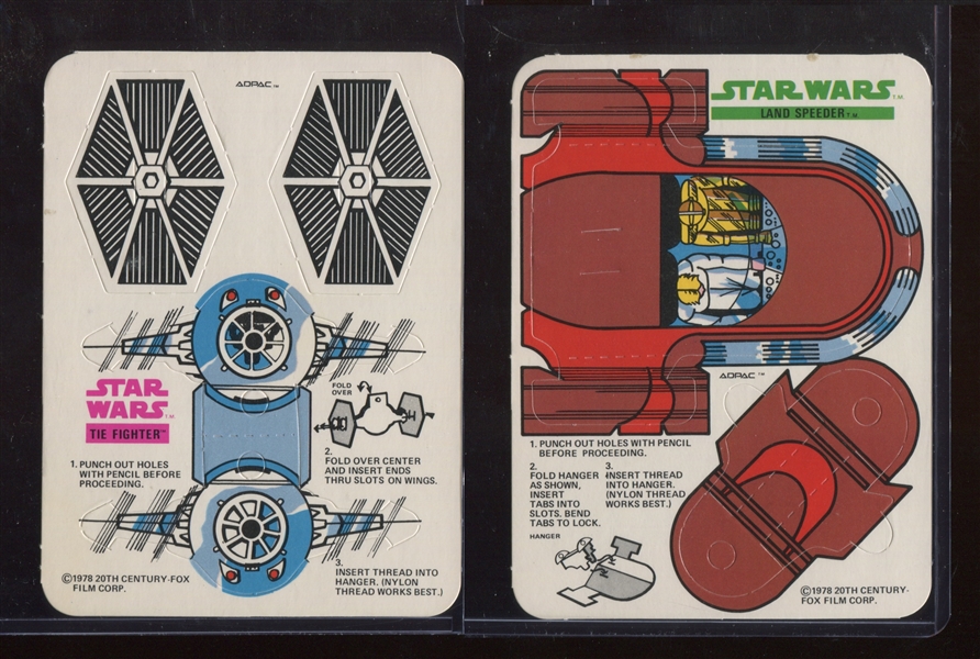 1990's Star Wars Spacecraft Die-Cut Cards Lot of (4)