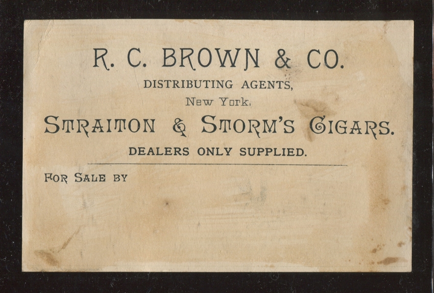 1880's Capadura Cigars Trade Card, Featuring Grover Cleveland