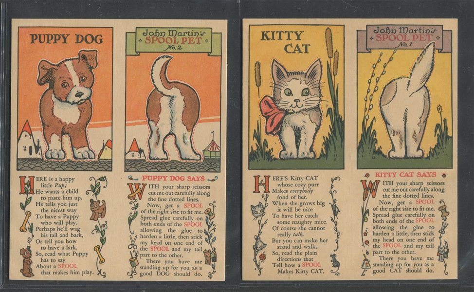 H771-1 Clark's John Martin's Spool Pets Complete Set of (6) Cards
