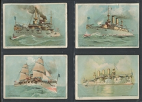 H620 Singer "American Naval Ships" Cards Lot of (4) Different