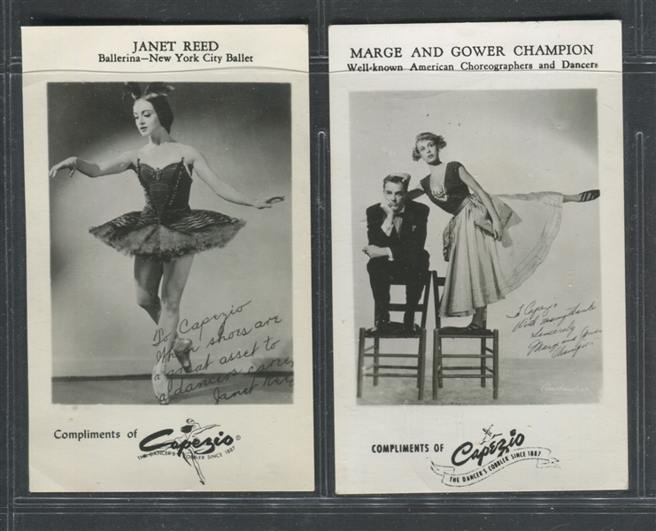 1950's Capezio Dancers Cards LOT OF (2) Different
