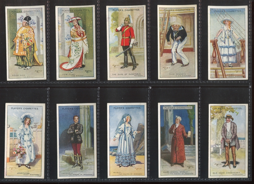 1927 John Player Gilbert & Sullivan 2nd Series Complete Set of (50) Cards