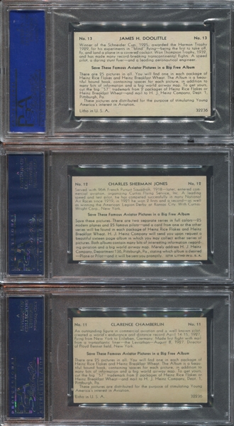 F277-4 Heinz Rice Flakes Famous Aviators Near Complete PSA-Graded Set (23/25)