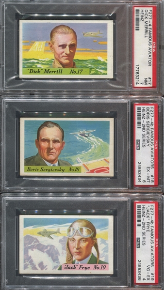 F277-4 Heinz Rice Flakes Famous Aviators Near Complete PSA-Graded Set (23/25)