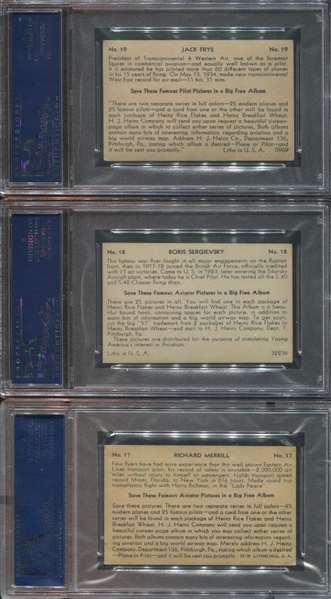 F277-4 Heinz Rice Flakes Famous Aviators Near Complete PSA-Graded Set (23/25)