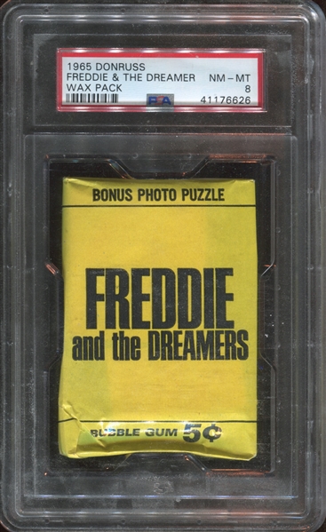 1965 Donruss Freddie and the Dreamers Unopened Pack PSA8 NM-MT
