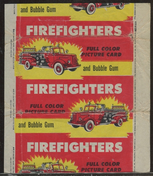 1954 Bowman Fire Fighters One Cent Wrapper