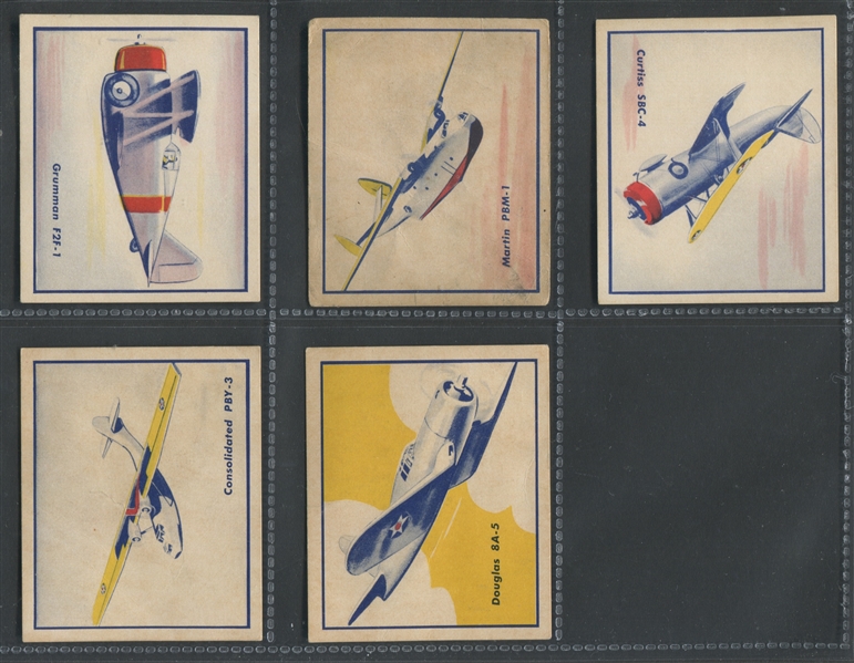R47 Shelby Gum Fighting Planes Near Complete Set (17/24) Cards