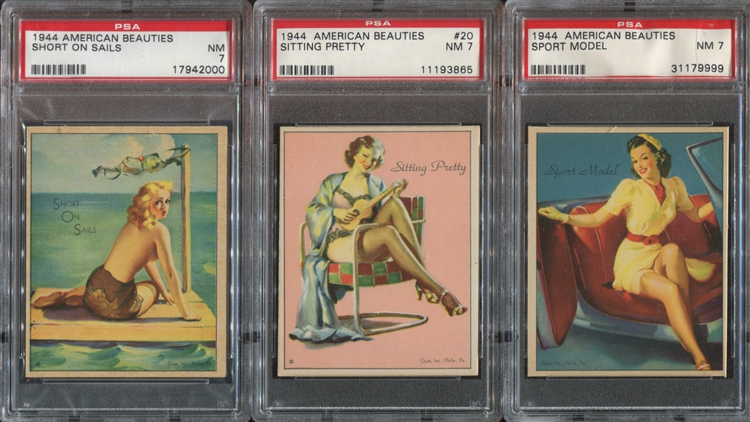 R59 Gum Inc American Beauties Complete PSA-Graded Set of (24) with High Grades