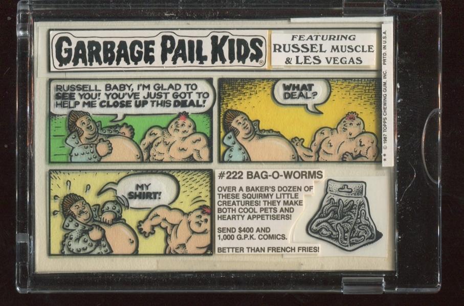 1987 Topps Garbage Pail Kids #300A Original Artwork (rear side)