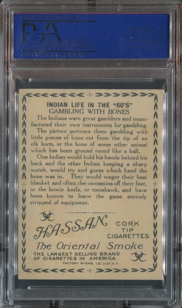 T73 Hassan Indian Life in 60's - Gambling With Bone PSA5 EX