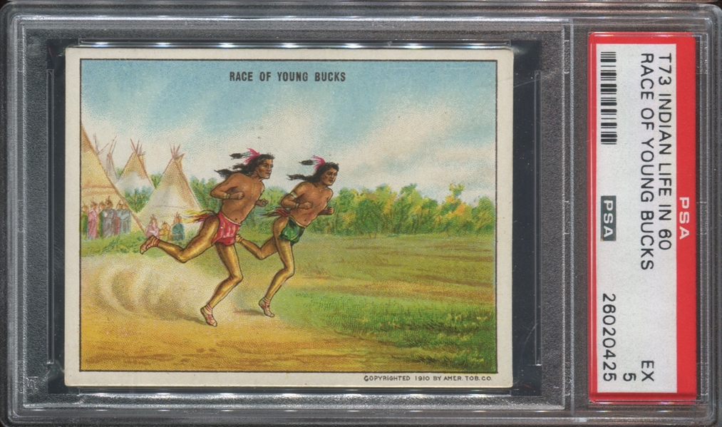 T73 Hassan Indian Life in 60's - Race of Young Bucks PSA5 EX