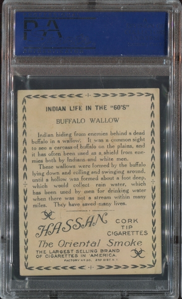 T73 Hassan Indian Life in 60's - Buffalo Wallow PSA5 EX