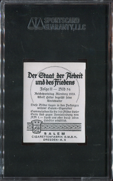 1930's Salem Cigarettes Adolf Hitler #54