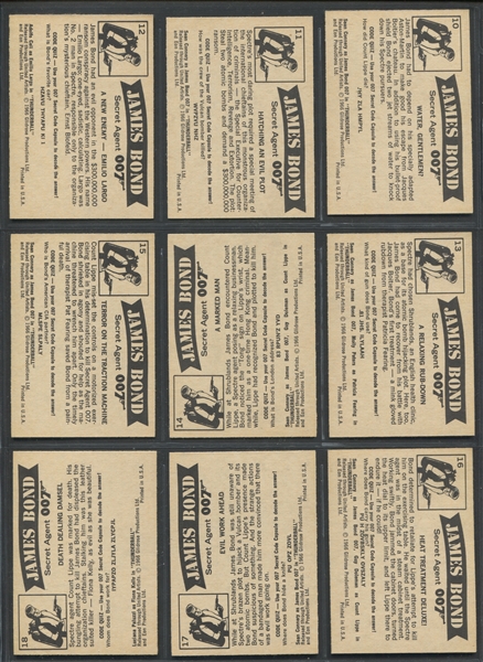 1966 Philadelphia Gum James Bond Thunderball Complete Set of (66) Cards