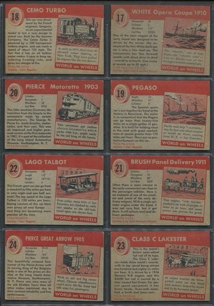 1954 Topps World on Wheels Complete Low Series Set (160)