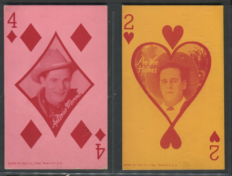 1930's Exhibit Western Playing Cards Lot of (3) Cards