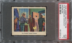 1949 Bowman America Salutes F.B.I. #19 The Paroled Convict Problem PSA7 NM
