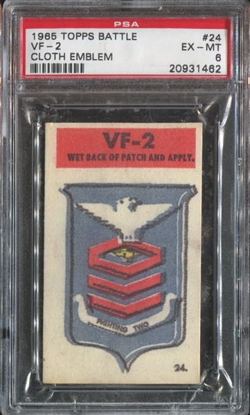 1965 Topps Battle Cloth Emblem #24 VF-2 PSA6 EX-MT