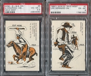 R780-6 L.M. Becker Wild West Stand Ups Lot of (2) PSA-Graded Cards