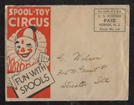 H771 J&P Coats Spool Toy Circus Mailing Envelope