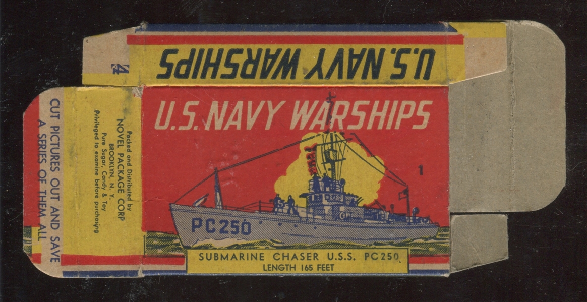 R98 Novel Package U.S. Navy Warships Complete Box - Cards #1/5
