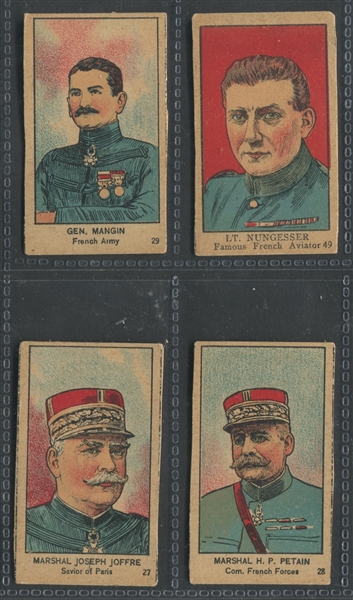 W545 Military Strip Card Lot of (4) Military Leaders