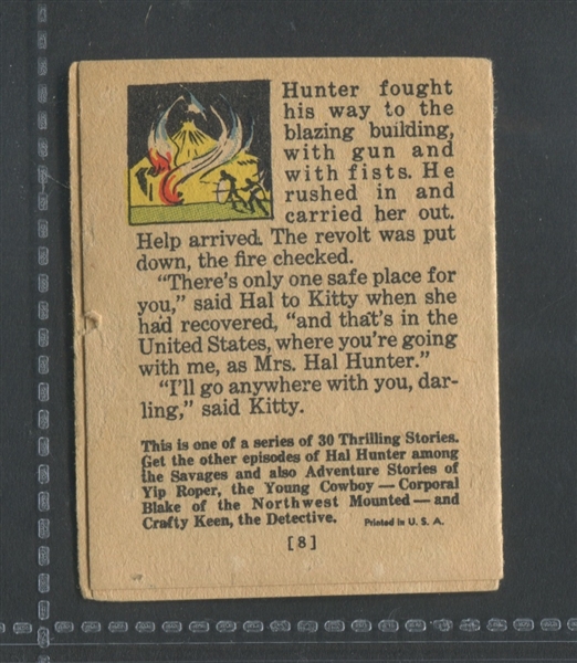 R25 Goudey Thrilling Stories Hal Hunter Complete Set of (7) Booklets