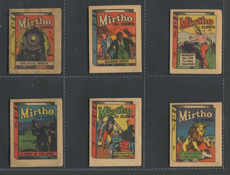 R25 Goudey Thrilling Stories Mirtho the Clown Near Complete Set (6/7) Booklets