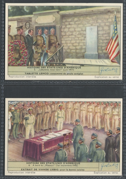 Liebig American History Lot of (4) Complete Sets of (6) Cards
