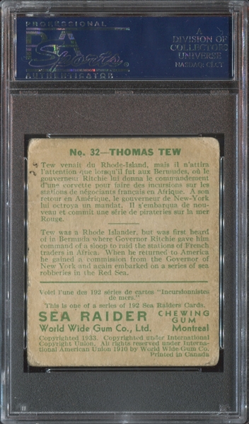R124 Sea Raiders High Series #32 Thomas Tew PSA1 PR(MK)