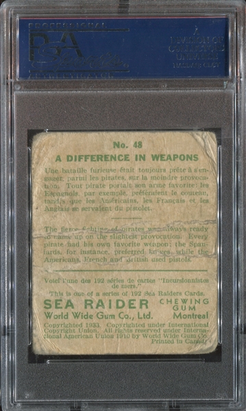 R124 Sea Raiders High Series #48 A Difference in... PSA1 PR
