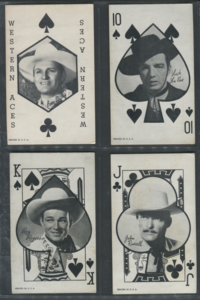 1950's Mutoscope Western Aces Lot of (5) Cards