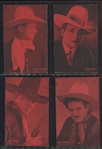 1920s-30s Exhibit Arcade Cards "Cowboys" Red Tint Lot of (8) Cards