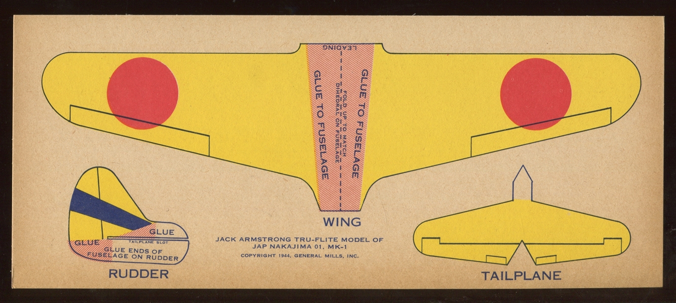 F272-21 General Mills/Wheaties Jack Armstrong Tru-Flite Plane Models Collection of (10) With Original Mailer