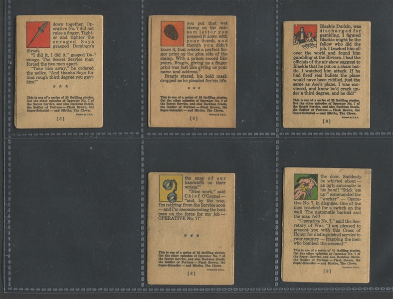 R25 Goudey Thrilling Stories Operator No. 7 Near Complete Set of (5/7) Booklets