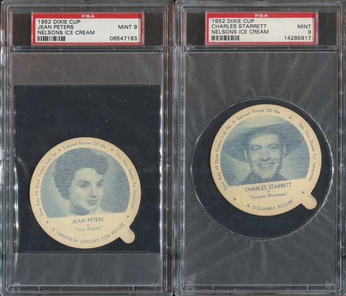 F5-18 Dixie Lids Movie and TV Stars Lot of (12) PSA9 MINT Cards