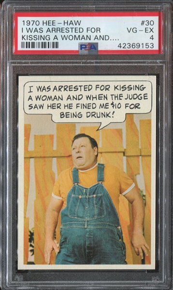 1970 Topps TEST Hee-Haw #30 I Was Arrested PSA4 VG-EX