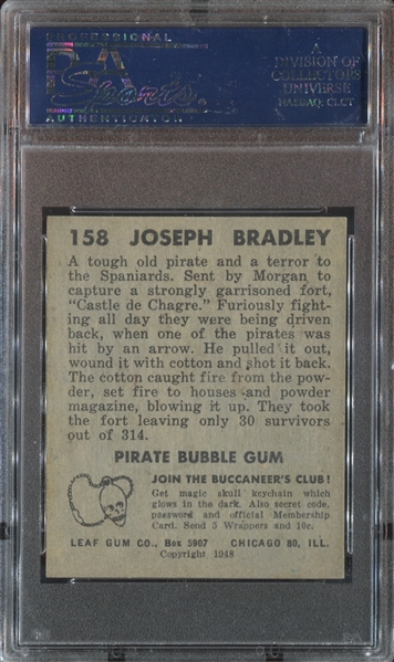 1948 Leaf Pirates #158 Joseph Bradley PSA8 NM-MT