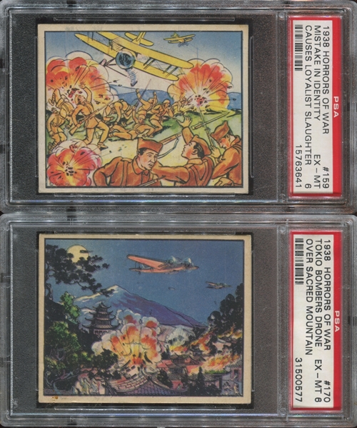 R69 Gum Inc Horrors of War Lot of (7) PSA6 EX-MT Cards