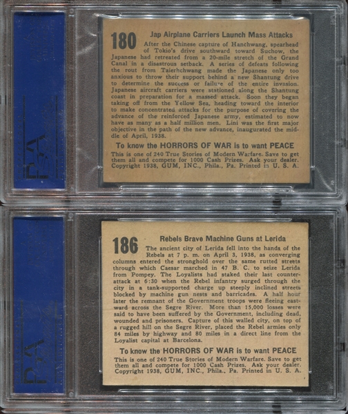 R69 Gum Inc Horrors of War Lot of (7) PSA6 EX-MT Cards
