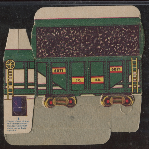 R-UNC Lefferts Novelty Train Coal Car Complete Candy Box