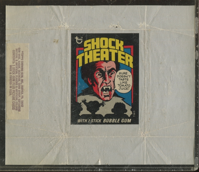 1976 Topps Shock Theater TEST Wrapper
