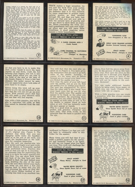 1962 Philadelphia Gum Harry Blackstones Magic Tricks Lot of (11)