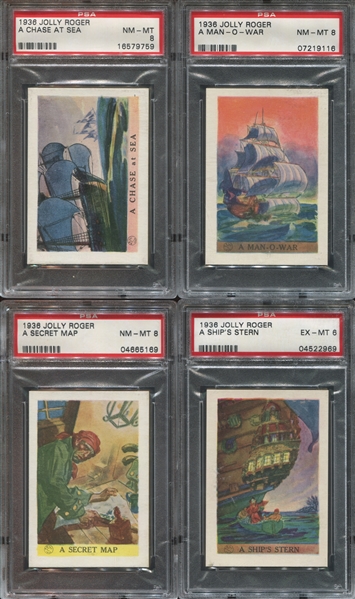 F375 Pac-Kups Jolly Roger Pirate Cups Complete PSA-Graded Set 