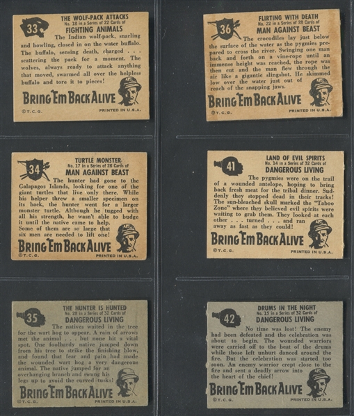 1950 Topps “Bring ‘Em Back Alive” cards lot of (55) cards